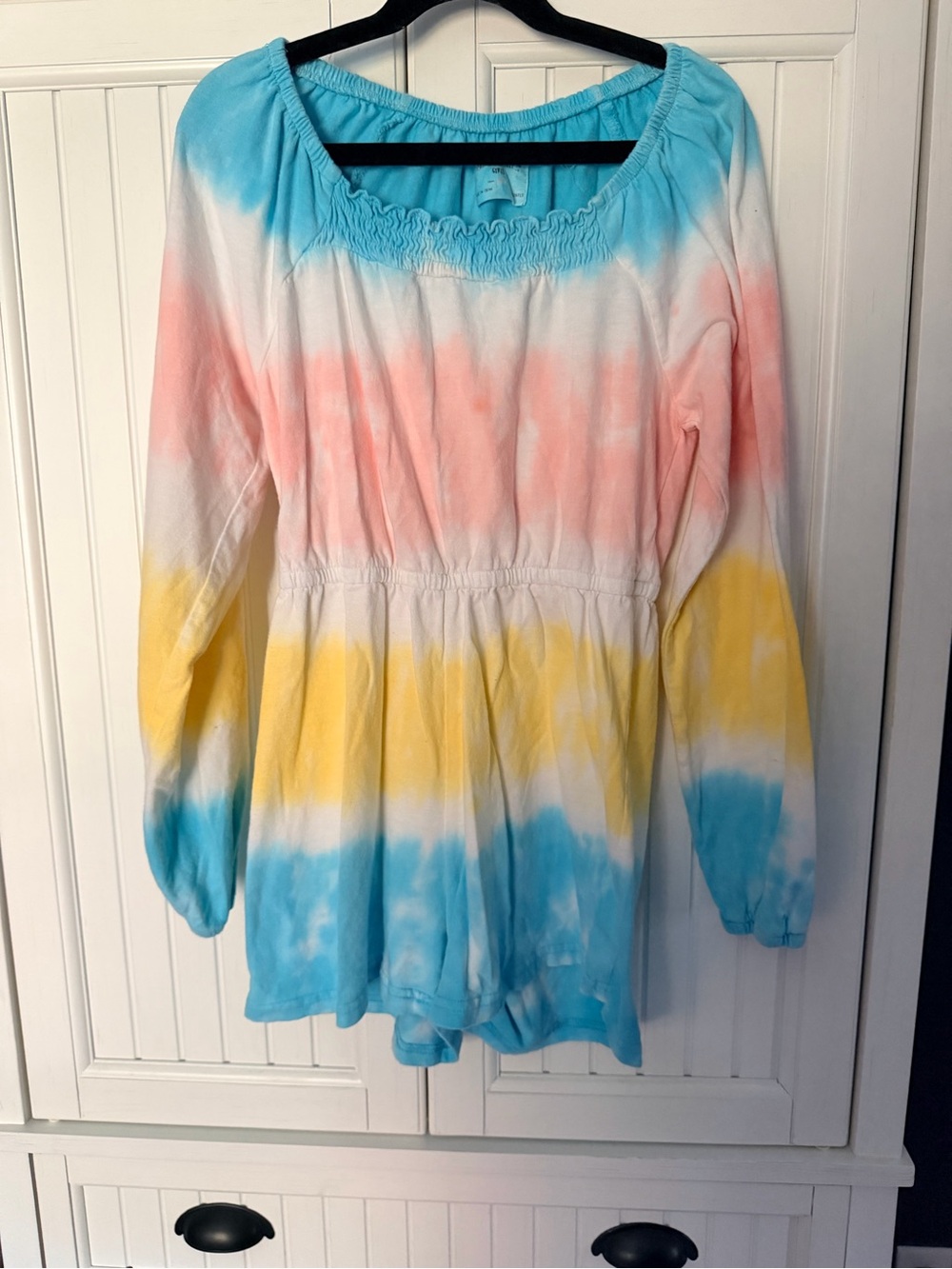 Sovereign Code Aqua, Pink & White Tie-Dye Top
